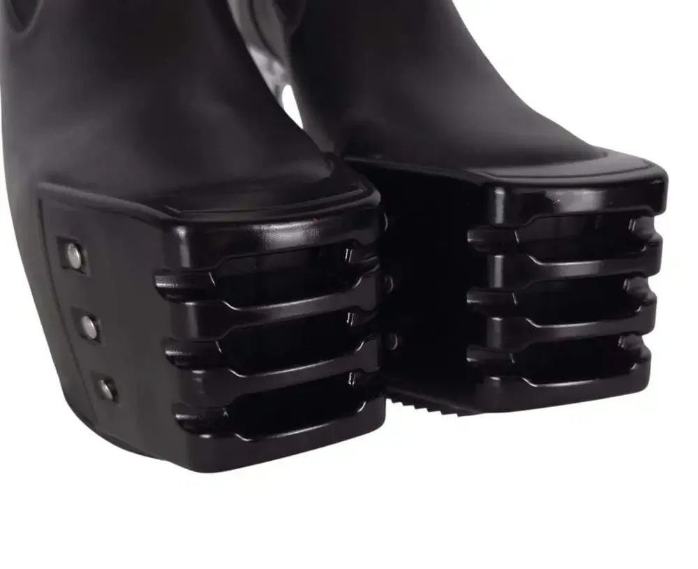 Rick Owens Grilled Kiss Boots US 11 EU 44 Mens Black Clear Transparent $2885